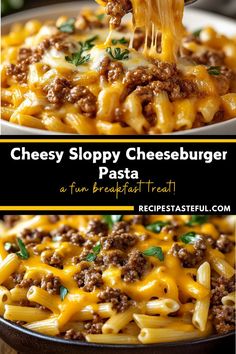 Pasta Ground Beef, Beef Pasta Recipes, Cheeseburger Pasta, Elbow Pasta, Beef Casserole Recipes, Delicious Pasta, Dinner With Ground Beef, Ground Beef Recipes Easy