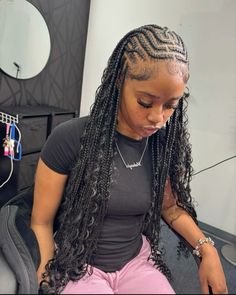 Freestyle Boho Fulani Braids, Boho Fulani Flip Over Braids, Boho Braids With A Heart, Versatile Boho Fulani Braids, Flip Over Fulani Braids + Boho Curls, Braiding Hairstyles, School Hairstyles, Hair Guide, Hairstyle Inspo