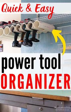 the power tool organizer is organized and ready to use