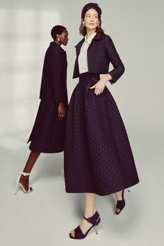 Since 2006, British designer Suzannah Crabb has been creating high-luxury womenswear pieces. Her creations are sustainably made, flawlessly crafted, ultra-flattering, and an excellent choice for all your special occasions. This season, the best-selling Remy skirt is back in a luxurious, deep navy blue made from a beautiful raised cloqué of textural diamonds. Lined in pure silk satin, this piece features additional elevated details like side seam pockets and an invisible zipper at the back. Pair Courthouse Bride Outfit, Suzannah London, Portugal Fits, 50s Skirt, Formal Chic, Crisp White Blouse, London Boutique, Jacquard Skirt, Money Aesthetic