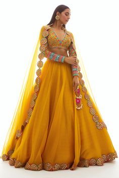 Blouse Organza, Vani Vats, Orang India, Haldi Dress, Haldi Outfits, Suits Punjabi, Lehenga Dupatta