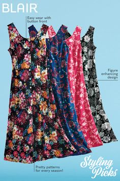 We’re getting excited for spring with fun & breezy sundresses. They’re flattering, comfortable and come in lots of colors & prints – which one’s your favorite? Mac Salad, Fashion Diva, Mama Style, Summer Clothing, Diva Fashion, Girly Stuff, Outfit Combinations, Shopping Sites, Hippie Chic