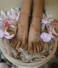 Boho Beach Party, Foot Jewelry Wedding, Barefoot Sandals Wedding, Sandals Wedding, Foot Chain, Surprise Az, Foot Bracelet, Toe Ring, Foot Jewelry