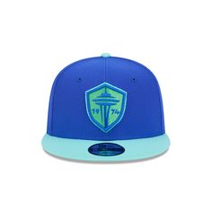 The Seattle Sounders Team 9FIFTY Snapback features an embroidered Sounders logo at the front panels with a matching snapback closure at the rear and a gray undervisor. Blue Snapback Hat With Logo Patch For Sports, Fitted Snapback Hat With Logo Patch For Fans, Blue Snapback Hat With Logo Patch, Fan Merchandise Snapback Baseball Cap With Logo Patch, Sports Snapback Hat With Logo Patch And Flat Brim, Baseball Cap Snapback With Logo Patch For Fans, Fan Merchandise Snapback Hat With Logo Patch, Hip Hop Snapback Hat With Flat Bill For Fans, Curved Brim Snapback Hat With Logo For Fans