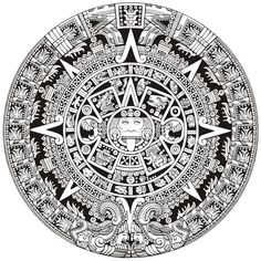 an image of a circular design in black and white