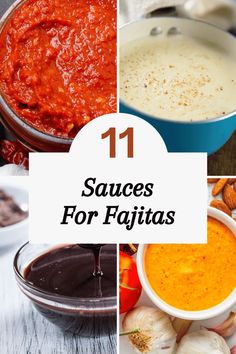 sauces for fajitas with the title overlay