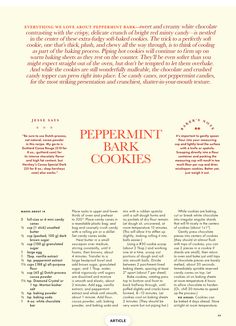 an article about peppermint bark cookies