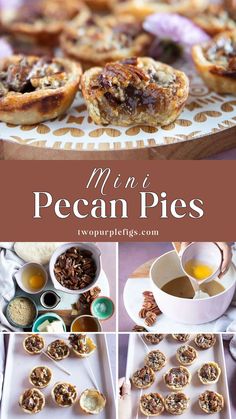 Mini Pecan Pies Best Pecan Pie Recipe, Mini Cherry Pies, Best Pecan Pie, Mini Pecan Pies, Pecan Pies, Sweet Pastry, Quick Easy Desserts