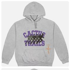 Travis Scott Running Wild Varsity Hoodie Heather Grey Medium NEW Cactus Jack !!!. Armpit to armpit is 21”, shoulder to bottom hem is 23”. Hoodie has that worn vintage look due to pilling. It is brand new ! Travis Scott Hoodie, Travis Scott Merch, Varsity Hoodie, Sherpa Pullover, Grey Hoodie, Heather Grey, Hoodies Men