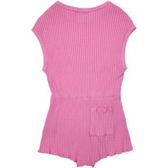 Color: Pink Pink cotton jumpsuit, ribbed, sleeveless, with crew neck and button closure on the shoulder. It is embellished with logo on the front. 100% Cotton. Wash at 30°C. Casual Ribbed Onesie For Loungewear, Casual Ribbed Onesie, Ribbed Cotton Onesie For Loungewear, Casual Cotton Ribbed Onesie, Fitted Sleeveless Jumpsuits And Rompers For Playwear, Sleeveless Onesie For Spring Loungewear, Spring Sleeveless Onesie For Loungewear, Casual Fitted Sleeveless Onesie, Pink Sleeveless Casual Onesie