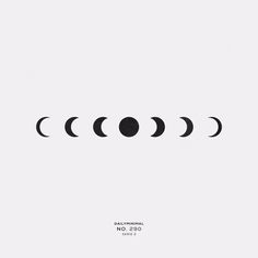 four phases of the moon are shown in black on a white background with text below