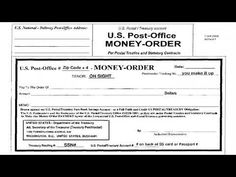 the u s post - office money - order form is shown in black and white