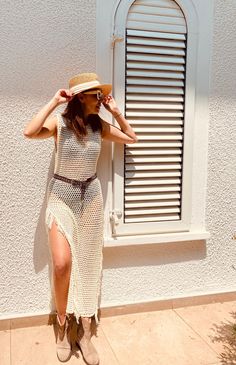 Product Details; -Crochet Mesh Beach Dress This Transparent Crochet  Beach Dress  is the perfect addition to your wardrobe for the hot summer days.  You will look amazing with this crochet dress. İt is also perfect as a Festival Dress or Beach Dress  -Free Shipping to Worldwide ✈️ -İt is completely hand knitted  -İt is knitted high quality cotton yarn 🧶 -Some of our products are ready to ship and ship within 1-2 days. Some are made to order and will be ready to ship in 1-2 weeks at the latest. Mesh Beach Dress, Fringed Dress, Crochet Beach Dress, Crochet Maxi Dress, Handmade Dress, Dress Beach, Festival Dress, Handmade Dresses, Style Expert