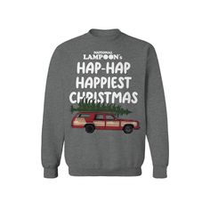 It's a beaut is what they'll say about this Men's Happiest Christmas National Lampoon's Christmas Vacation Graphic Fleece Crew Sweatshirt. FEATURES Crewneck Official National Lampoon's Christmas Vacation Merchandise. Licensed by Blended. Long sleeveFIT & SIZING ClassicFABRIC & CARE Fleece, Cotton Machine wash Imported Color: Graphite Heather. Gender: male. Age Group: adult. Material: Fleece|Cotton. Vacation Graphic, National Lampoon's Christmas Vacation, National Lampoon, National Lampoons Christmas, Lampoons Christmas, National Lampoons Christmas Vacation, Lampoon's Christmas Vacation, National Lampoons, Christmas Vacation