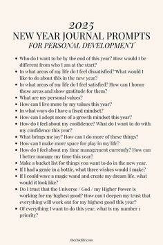 the new year journal for personal development