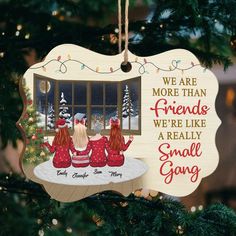 PRICES MAY VARY. 🎄 Friends Christmas Ornaments: Let your best friend know how much you love her. This friendship ornament with warm words to show how important they are to you and your appreciation to your friends, could be unexpected friend birthday gifts for women, big sister Christmas ornament, friends forever decor, best friend gifts for woman, friendship gifts for women friends, birthday gift for best friend woman, christmas gifts for sister, thank you gifts for friends. ❄️ Personalized Ch House Christmas Ornaments, Sister Christmas Ornaments, Friendship Ornaments, More Than Friends, Gift For Bestie, Best Friend Birthday Gift, Christmas Gifts For Sister, Sister Christmas