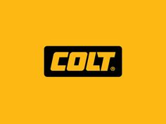 the colt logo on a yellow background