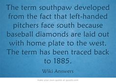 an image of a quote from wiki answers about the baseball team's history