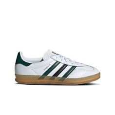 Premium Quality Adidas Originals Gazelle Indoor (WHITE/COLL GREEN/BLACK) Women's Shoes IE2957, Women's shoes Vintage White Adidas Sneakers, Adidas White Skate Shoes With Rubber Waffle Outsoles, Retro Sneakers With Three Stripes And Round Toe, Retro Leather Sneakers With Three Stripes, Adidas Retro Sneakers With Gum Sole, Adidas Retro Skate Shoes With Gum Sole, Adidas Retro Skate Shoes With Rubber Sole, Retro Adidas Sneakers With Gum Sole, Retro Adidas Skate Shoes With Gum Sole