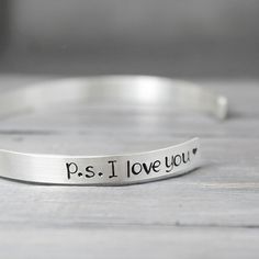 Hey, I found this really awesome Etsy listing at https://www.etsy.com/listing/217082662/sterling-silver-cuff-bracelet-silver Letter Stamping, Stamped Bracelets, Valentine Phrases, Handstamped Jewelry, Stamp Jewelry, Jewelry Stamping, Bracelets Making, Floating Diamond Necklace, Engraved Cuff