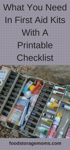 Camp Nurse, First Aid Kit Checklist, Camping First Aid Kit, Emergency Binder, Survival Stuff, First Aid Kits, Emergency Preparedness Kit