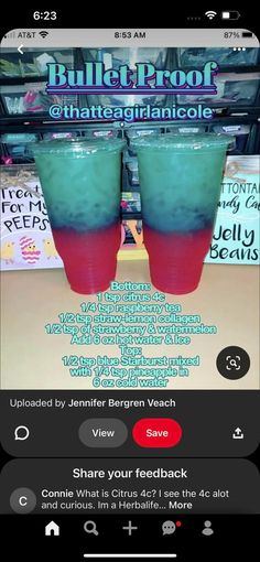 Herbal Life Shakes, Energy Drink Recipe, Flavored Water Recipes, Tea Drink Recipes