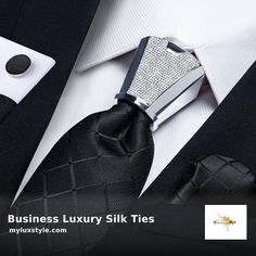 Check out this product 😍 Business Luxury Silk Ties 😍 by my LUX style starting at $29.99. Suit Tuxedo, Necktie Set, Ties For Men, Designer Ties, Unique Ties, Wedding Accessory, Fathers Day Sale, Black Ties, Cufflink Set