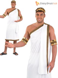 a man dressed in an ancient greek costume