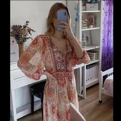 Zara Woman Ss21 Printed Kaftan With Lace Trim V-Neck Long Sleeves Ref V-Neck Kaftan With Long Sleeves. Lace Trim Appliqus. Vents At The Hem. Front Button Fastening. Body 100% Polyester Lace 100% Cotton All Items Are Crossposted. Feminine V-neck Boho Dress For Beach, Pink V-neck Boho Dress For The Beach, Pink V-neck Bohemian Dress, Feminine V-neck Boho Dress For The Beach, Pink V-neck Boho Dress For Beach, Pink Fitted V-neck Boho Dress, Fitted Pink V-neck Boho Dress, Pink Bohemian V-neck Maxi Dress, Long Pink Boho Dress For Spring