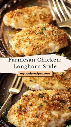 parmesan chicken longhorn style on a plate