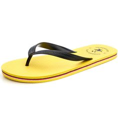 Men's Flip-flops Beach Thong Sandals By Hammer Anvil MSRP $24.50 Our comfortable and stylish beach flip-flops will be your favorite casual sandals this summer! Product Features Manmade Materials Casual summer sandals Soft and flexible 5/8" sole Soft rubber thong strap Lightly textured footbed and treaded outsole to prevent slippage Available in solid colors or beach scenery prints 'Beach' features a sunny seashore beach image with green thong straps to complement the blue green ocean waves 'Pier Non-slip Flip Flops For Surfing And Beach Season, Non-slip Flip Flops For Surfing During Beach Season, Yellow Non-slip Beach Sandals, Yellow Casual Flip Flops For Beach, Casual Yellow Flip Flops For Beach, Comfortable Yellow Flip Flops For Summer, Comfortable Yellow Summer Flip Flops, Comfortable Yellow Flip Flops For Beach, Open Toe Flip Flops For Surfing And Beach Season