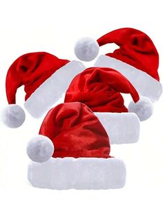 1pc Soft Wool Santa Claus Hat - Red, Machine Washable, Suitable For Holiday Party And Decoration Red    Non-woven Fabric     Home Decor, size features are:Bust: ,Length: ,Sleeve Length: Wool Santa, Fabric Home Decor, Santa Claus Hat, Fleece Hat, Christmas Hat, Event Party, Soft Wool, Party Accessories, Party Hats