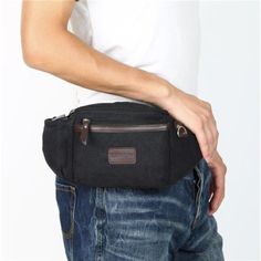 Materialmade Of Premium Canvas, To Ensure The Quality Of The Fanny Pack And Your Using Experience. Dimensions4.2x 5.5 X 3.1 Inch, The Size Of The Waist Pack Is Perfect For Daily Use. Applicationfanny Pack For Men Is Perfect Not Only For Running And Jogging. Take It Along While Fishing, Boating Or Enjoying A Nice Walk With Your Family In The Park. Ideal For Camping, Hiking, Mountain Biking, Motorcycle Riding And Other Outdoor Activities And Sports! Pockets Three Main Pockets- Perfect Size Hip Bag Men’s Fanny Pack Fashion, Casual Black Bag With Pockets, Black Cotton Bag With Pockets, Black Cotton Bags With Pockets, Casual Black Bag With Side Pockets, Black Travel Belt Bag With Multiple Pockets, Cotton Belt Bag With Pockets For Everyday Use, Black Belt Bag With Multiple Pockets For Travel, Casual Belt Bag With Functional Pockets For Outdoor