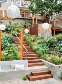 a set of stairs leading up to an apartment building