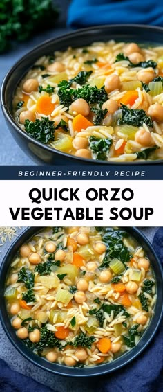 Image for Quick Orzo Vegetable Soup Meals With Vegetable Broth, Soup With Veggie Broth, Brothy Soup Recipes Crock Pot, Vegetable Pesto Soup, Endive Soup Recipes, Crockpot Soup Recipes No Meat, Healthy Soup Vegetable, Vegetable Broth Based Soups, Meals With Canned Vegetables