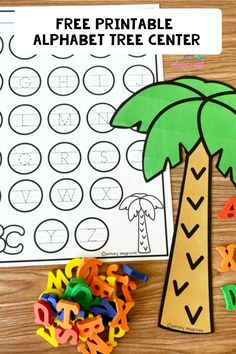 Free printable alphabet tree activity with paper tree and scattered plastic letters. Chicka Chicka Boom Boom Tree Printable, Chicka Chicka Boom Boom Activities Free, Chicka Chicka Boom Boom Tree, Free Headband Patterns, Alphabet Tree, Free Printable Alphabet, Alphabet Activity