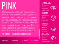 12 Color Meanings - The Power and Symbolism of Colors (Infographics) Birth Colors, Pink Pages, Crystal Wedding Dress