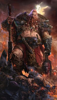 Barbarian Illustration, Berserker Rpg, Fantasy Warrior Art, Barbarian Character Design Male, Barbarian Art, Viking Berserker, Viking King, Barbarian King