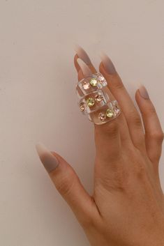 Our chunky rings are here to compelet your spring/summer looks. This gorgeous clear ring with Swarovski Crystals on is ther perfect amount of shine to any jewelry game. Clear Chunky Ring Swarovski Crystals Fits 6 One Size 100% Handmade With 100% JOY Trendy Clear Round Rings, Trendy Party Crystal Ring, Trendy Plastic Ring Jewelry, Chunky Ring, Storing Cookies, Chunky Rings, Free Giveaway, Summer Looks, Swarovski Crystals