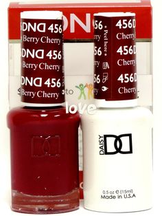 Item Description DND Daisy Gel Polish Soak Off 0.5fl.oz LED/UV Duo DND456- Cherry Berry Size 15ml/0.5fl.oz 100% AUTHENTIC - MADE IN USA Payment Details Please make payment through  Shipping Details No APO/FPO Delivery Our price does not include taxes, VAT, or other hidden charges. We only ship to the address listed on your Paypal account, If you would like to send to a different address, please change it prior to checking out your purchases. Paid orders will be shipped out within 24 hours Exclud Dnd Maroon Gel Polish, Dnd Cherry Berry, Dnd Red Gel Polish Colors, Dnd Red Gel Polish, Belle Nails, Berry Nails, 2024 Nails