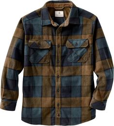 A shirt like no other! The look of a rugged plaid flannel with the warmth and comfort of heavyweight fleece. Features corduroy collar accents, button down chest pockets (with pencil slot) and Legendary label finished with Signature Buck lowerplacket patch. Flannel Shirt With Pockets, Men Check Shirt, Flannels For Men, Mens Flannel Outfit Country, Men’s Flannel, Flannel Shirt Men, Mens Plaid Shirt, Flannel Shirts For Men