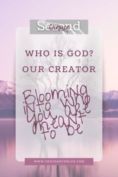 a poster with the words, who is god? our creator