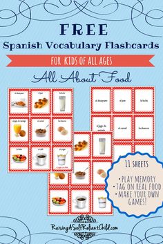 spanish food and drink list for kids