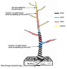 an image of a tree that has been made out of wires and is labeled with instructions