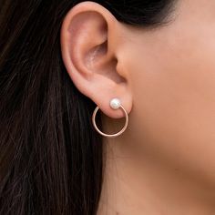 Earrings Statement Minimalist hoop earrings, pearl stud earrings, rose gold earrings, small hoop earrings, rose gold hoop earrings with pearls, behind ear - ✈️Free DHL shipping Earrings Small Hoop, Rose Gold Hoop Earrings, Geode Earrings, Hammered Hoop Earrings, Earrings Rose Gold, Small Hoop Earrings, Bar Stud Earrings, Small Earrings Studs, Earrings Pearl