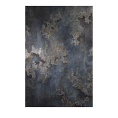 an abstract painting with silver and black colors