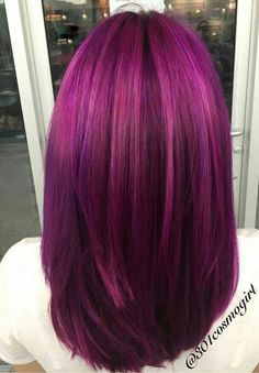 Gorgeous Pelo Color Borgoña, Violet Hair Colors, Violet Hair, Nice Hair, Magenta Purple, Sasha Banks, Color Magenta