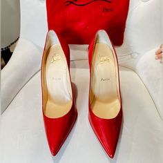 100% Authentic Christian Louboutin Heels! Never Worn. I Added Protective Sole At The Front Bottom. Comes With Dust Bag. Serious Buyers Only. These Are Mint Condition. Red Soul Shoes Christian Louboutin, Red Bottom Shoes, Red Louboutin, So Kate, Louboutin Heels, Christian Louboutin Heels, Front Bottoms, Red Bottoms, Louboutin Shoes