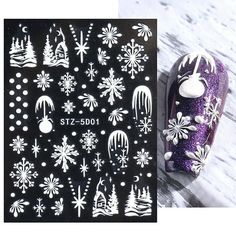 Snowflake Pattern Nail Sticker Decals 5D Hollow Pattern Nail Supplies Self-Adhesive Luxurious Nail Decoration Feature: [Package] You will get 1 sheet 5D exquisite embossed carving sticker in one package. Each paper size is 3.1 x2.4 inches. Large number of different patterns for you to use and replace in daily life. [Exquisite Design] The embossing carving patterns on the 5D nail art gives people an intuitive and delicate exquisite feeling. You can choose from a variety of patterns including Snow Web Horror, Scream Film, Pumpkin Nail, White Christmas Snowflakes, Pumpkin Nail Art, Nail Art Halloween, Christmas Nail Stickers, Winter Manicure, Manicure Colors