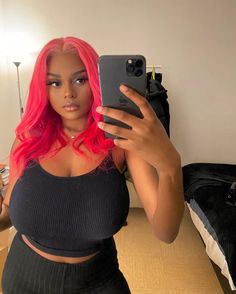 Amella Human Hair Wigs Body Wave 360 Lace Frontal Wig 100% Virgin Human Hair Ombre Bob Wig, Colorful Wig, Human Hair Wigs With Bangs, Wigs Body Wave, 360 Lace Frontal Wig, Ombre Bob, Dyed Hair Inspiration, Burgundy Lace, Colored Hair